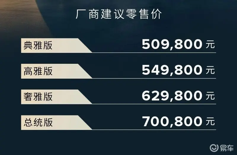 售价5098万元起全新林肯飞行家上市