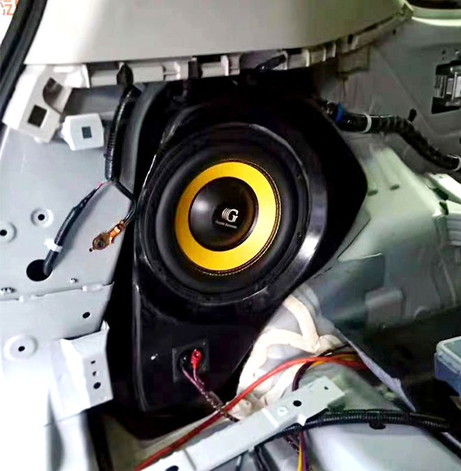 台州椒江普拉多汽车音响改装黄金声学黄金声学GS104低音炮(图5)
