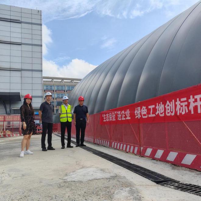 气膜大天棚隔断基坑噪声源！福田绿色施工多方治噪解难题(图2)