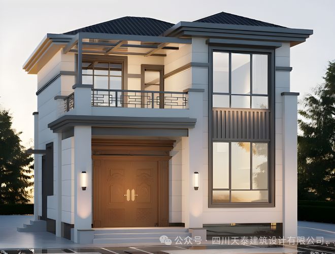 83米面宽也能打造一栋乡村别墅小面积别墅设计图纸带露台