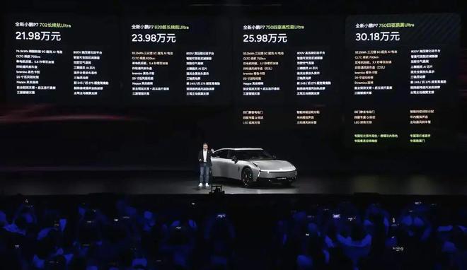 起价2198万元！全新小鹏P7追着小米SU7打