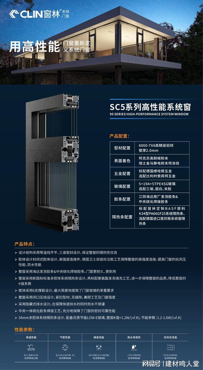 34mm多腔体系统：窗林门窗隔热条的德国恩欣格同源技术解析(图2)
